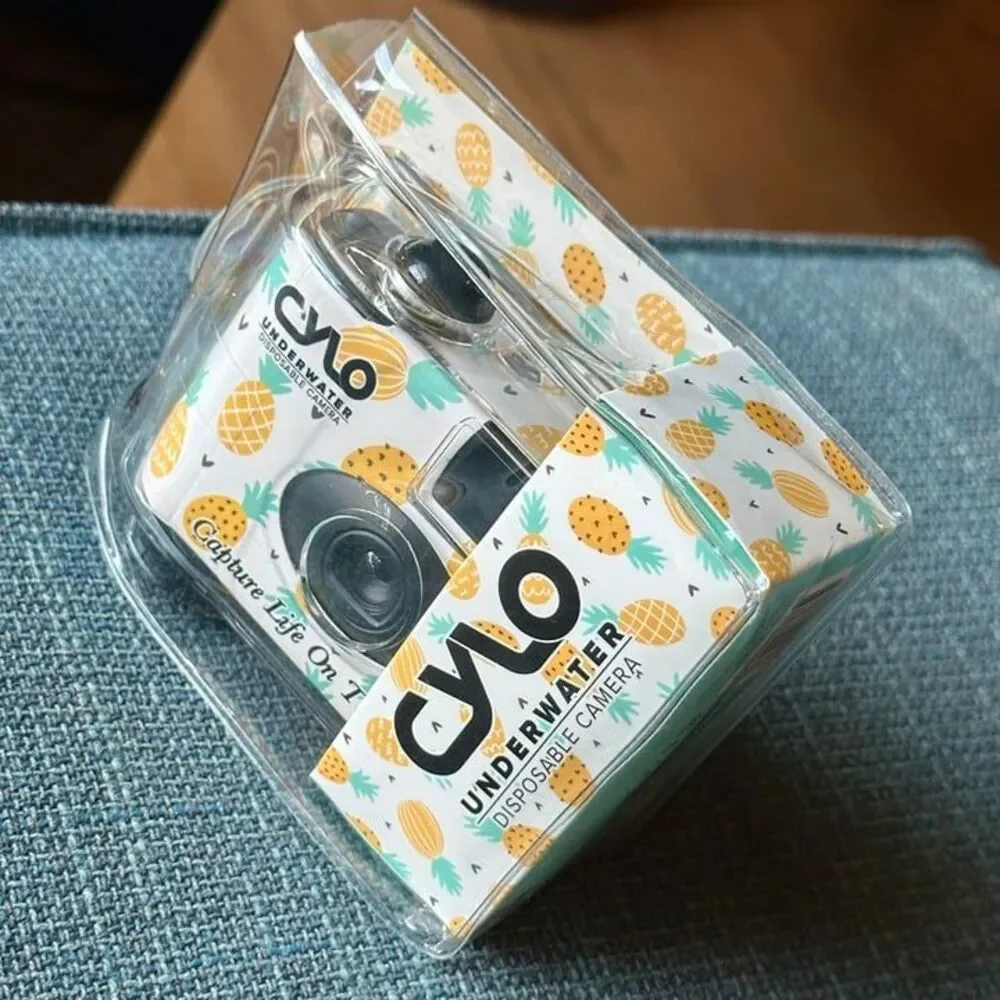 NIB CYLO Pineapple Print Underwater Disposable Camera Waterproof up to 16 Feet
